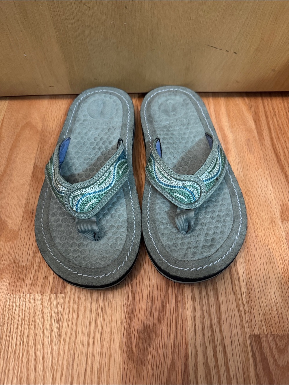 NWOT Privo by Clark’s Casual Mint Green Woven Toe-Post Sandals